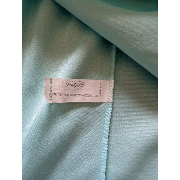 Vintage Vanity Fair XXL Light Blue Robe With Quilted Collar - Picture 4 of 11